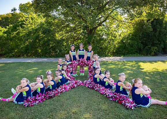 9U Seahawks Cheer Game Day!-5